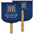 Digital Coat of Arms Fast Fan w/ Wooden Handle & 2 Sides Imprint (1 Day)